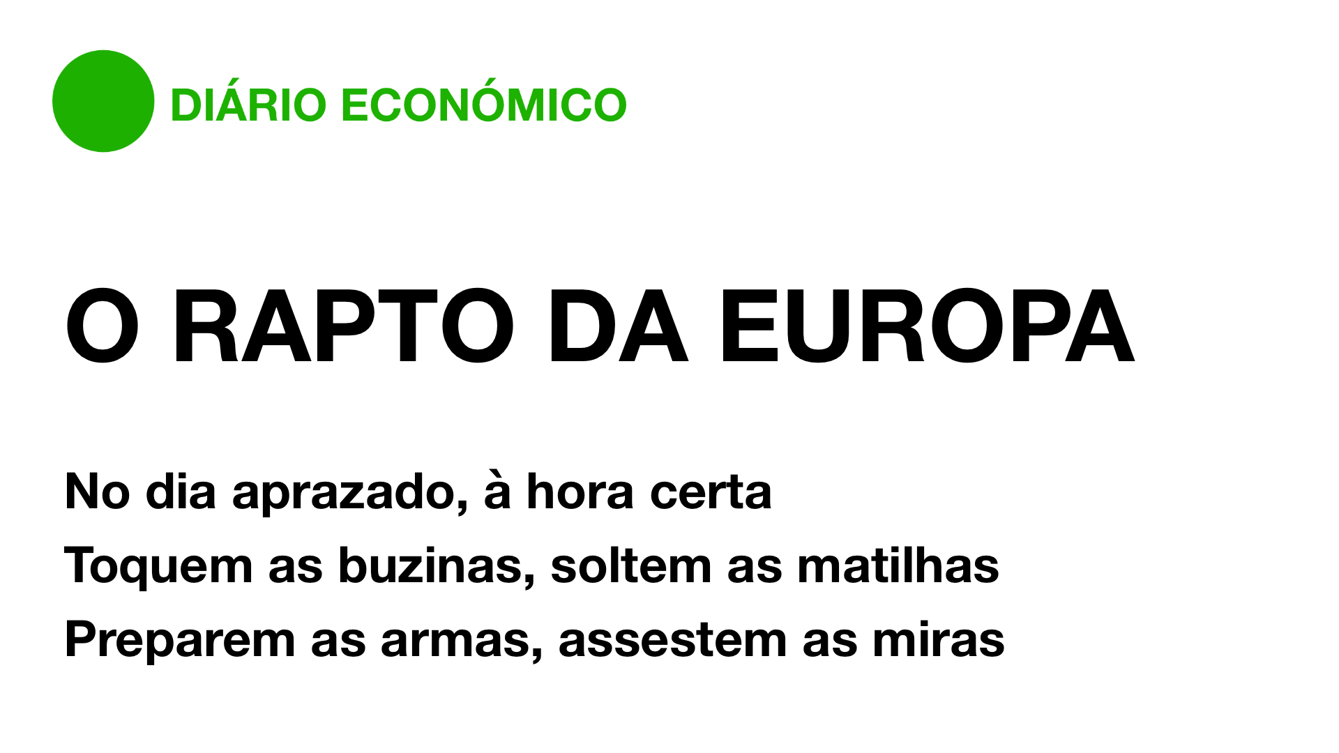 O RAPTO DA EUROPA