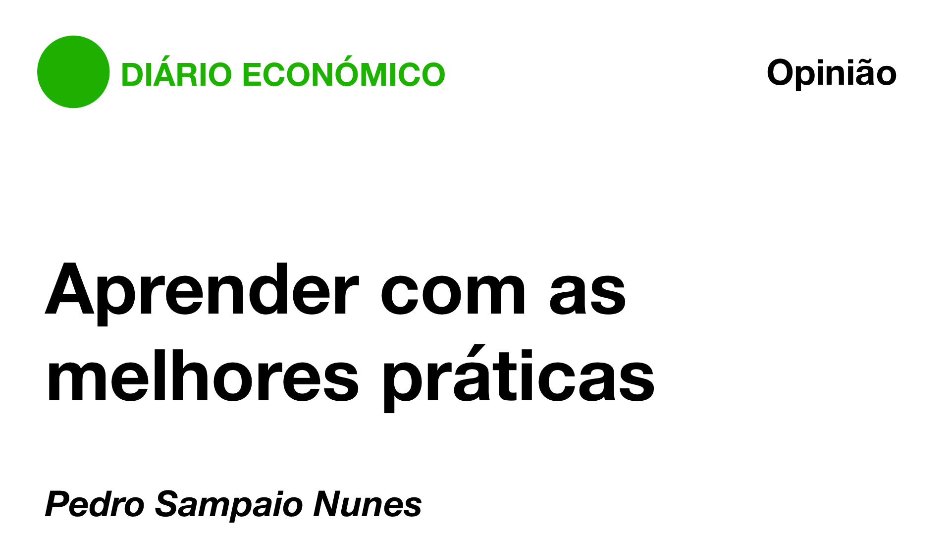 Aprender com as melhores práticas