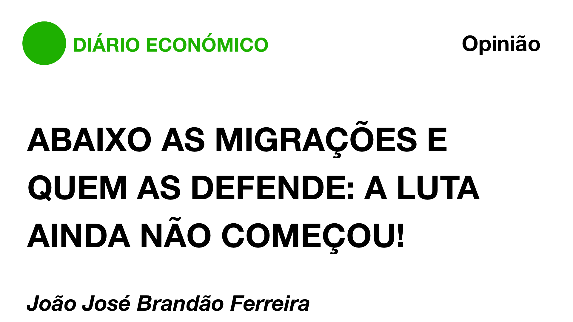 ABAIXO AS MIGRAÇÕES E QUEM AS DEFENDE: A LUTA AINDA NÃO COMEÇOU!